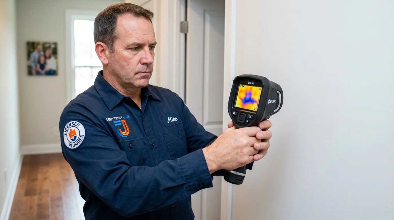 Thermal imaging leak detection by Johns Plumbing LLC in Leavenworth